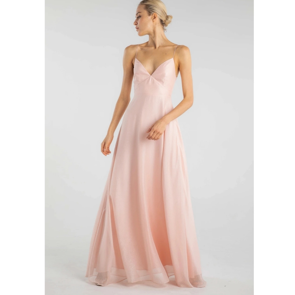 Sau Lee NWT Evelyn Sparkle Chinffon Gwon Pink